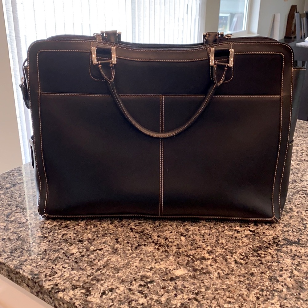 Black Franklin Covey Leather Bag